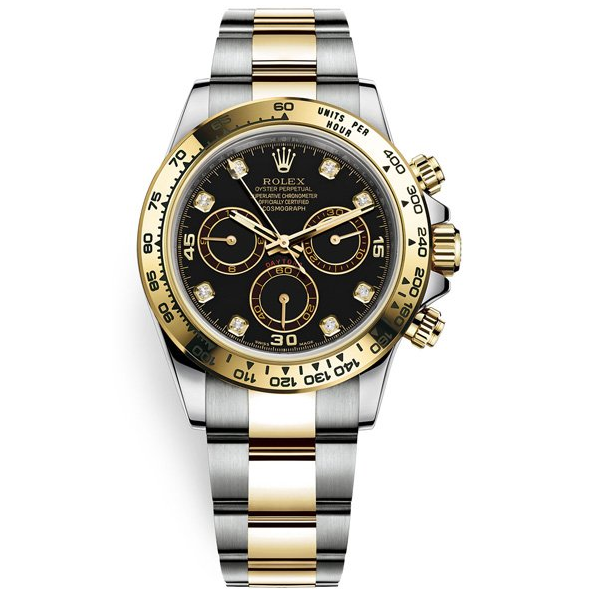 Rolex Daytona Black Dial Two-Tone Oyster Bracelet, view 1