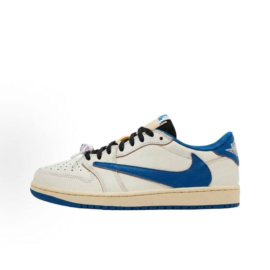 Jordan Air Jordan 1 Low Sneakers — Sail / Blue — source catalog lateral side