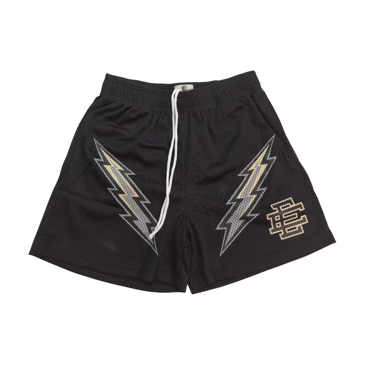 Eric Emanuel Lightning Graphic Shorts Black/Cream - supplier original
