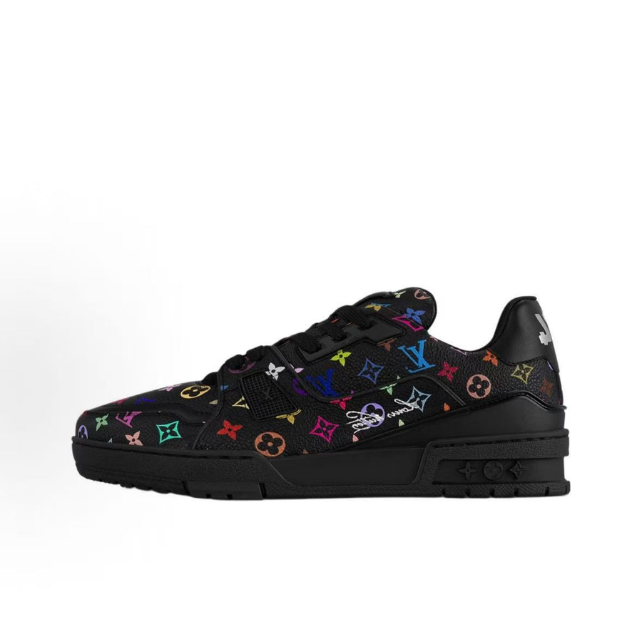 Louis Vuitton LV Trainer Sneakers — Black / Multicolour — source catalog lateral side