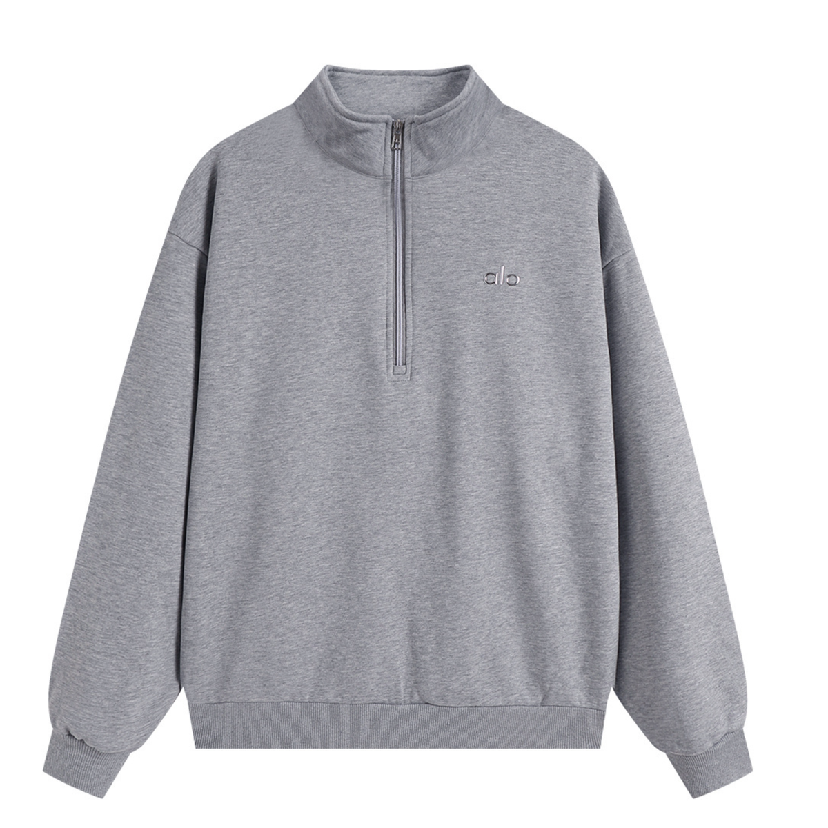 Alo Yoga Quarter Zip Pullover Gray - supplier original