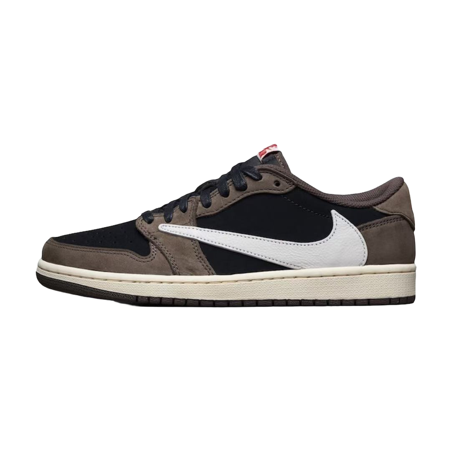 Jordan Air Jordan 1 Low Sneakers — Brown / Black / Sail — source catalog lateral side