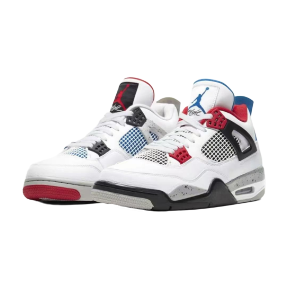 Jordan Air Jordan 4 Sneakers — White / Red / Blue — source catalog lateral side