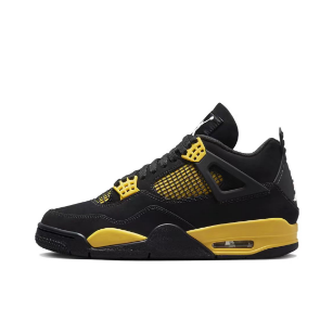 Jordan Air Jordan 4 Sneakers — Black / Yellow — source catalog lateral side