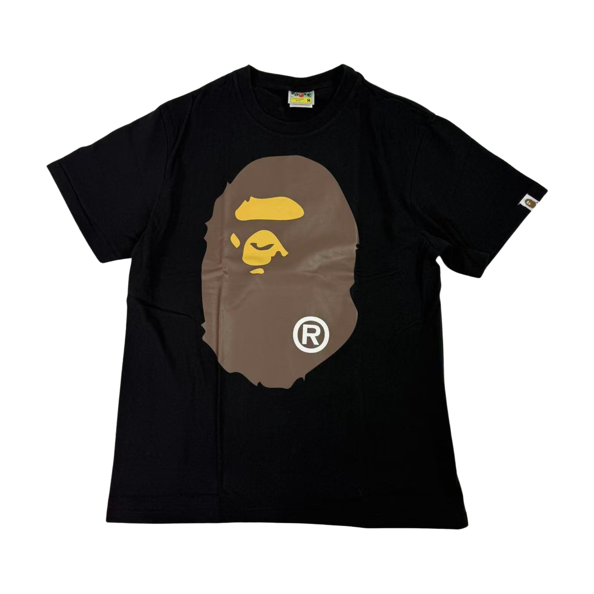 BAPE Brown Ape Head Graphic T-Shirt Black - supplier original