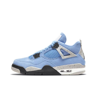 Jordan Air Jordan 4 Sneakers — Blue / Grey / White — source catalog lateral side