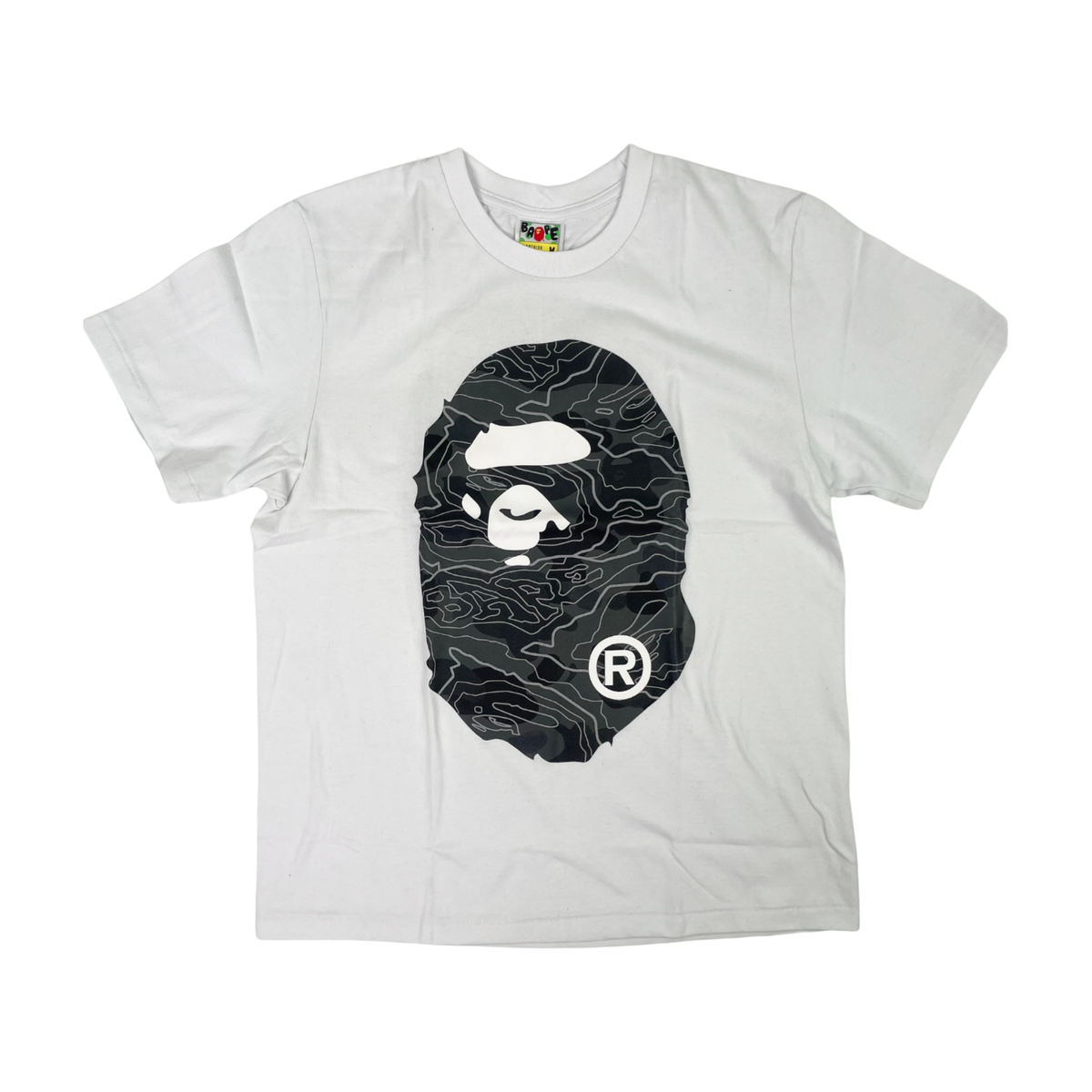 BAPE Layered Line Ape Head Graphic T-Shirt White - supplier original