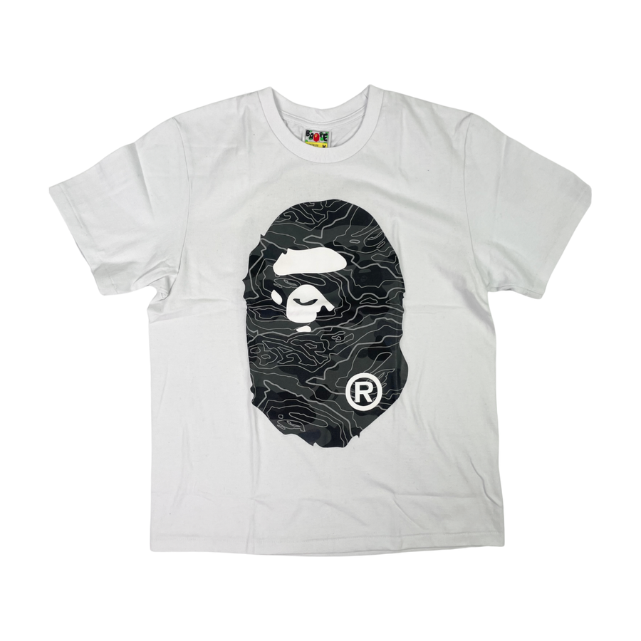 BAPE Layered Line Ape Head Graphic T-Shirt White - supplier original