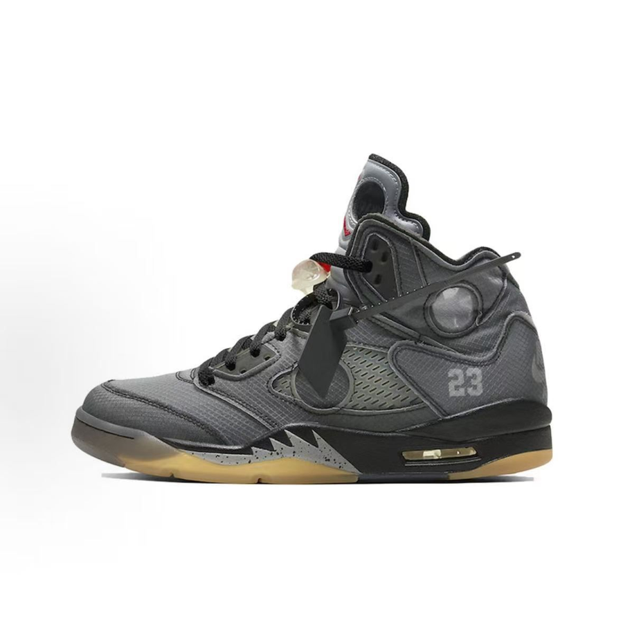 Jordan Air Jordan 5 Sneakers — Grey / Black — source catalog lateral side