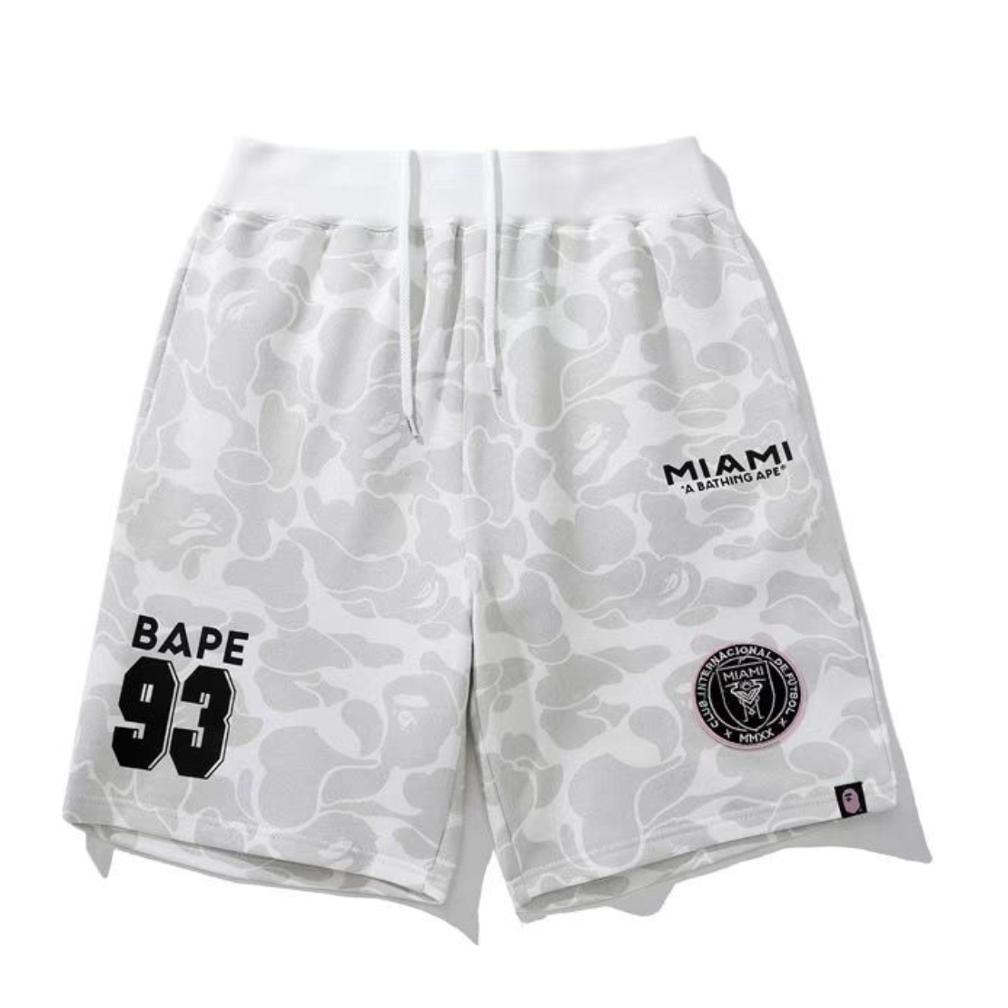 BAPE Miami Camo Graphic Shorts White/Light Gray - supplier original