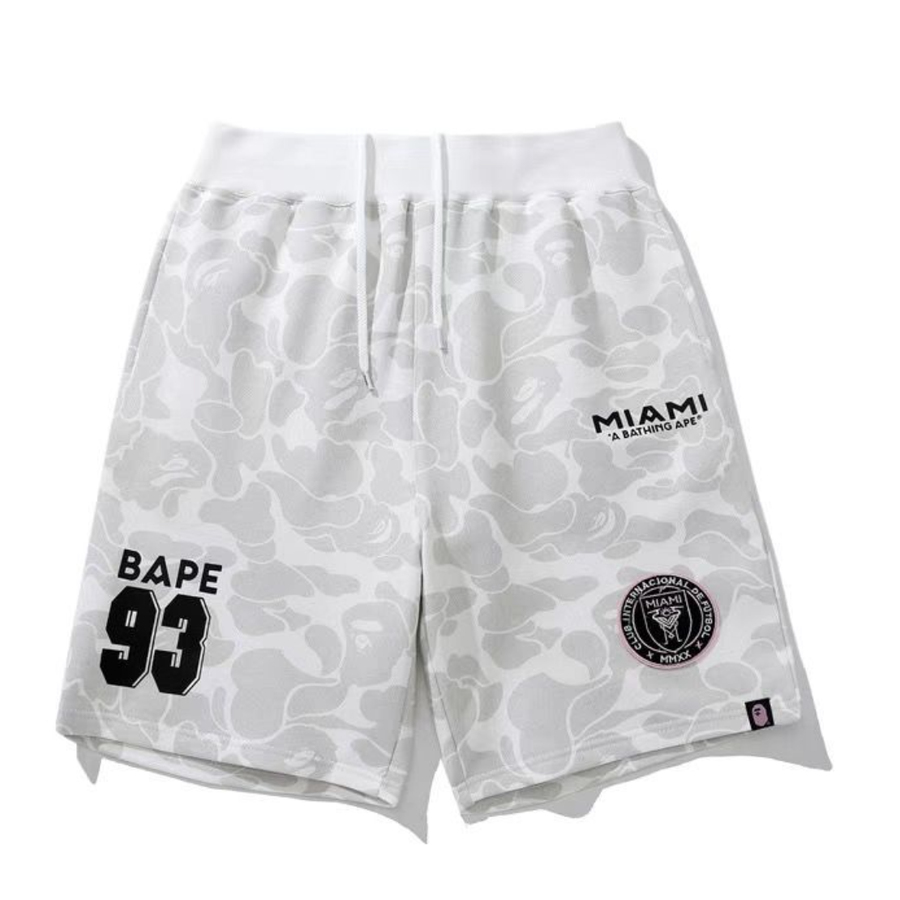 BAPE Miami Camo Graphic Shorts White/Light Gray - supplier original