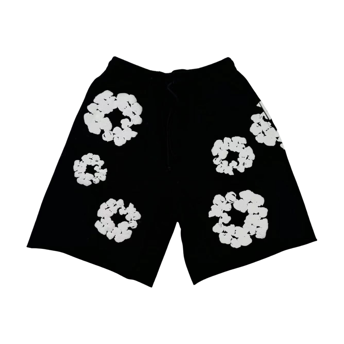 Denim Tears Wreath Graphic Shorts Black/White - supplier original