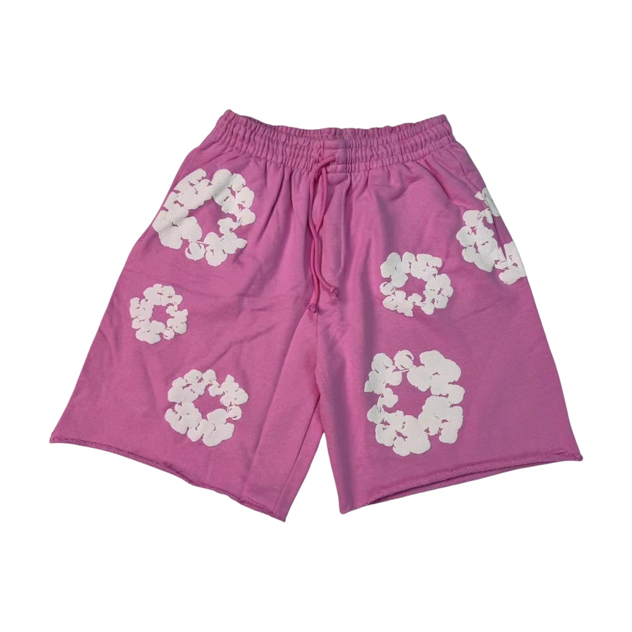 Denim Tears Wreath Graphic Shorts Pink/White - supplier original