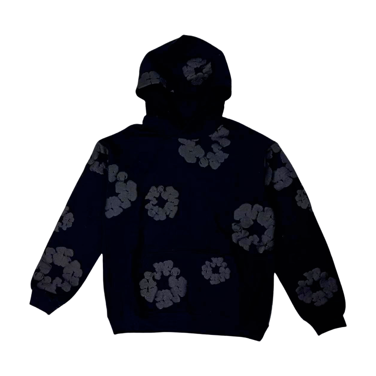 Denim Tears Wreath Graphic Hoodie Black/Gray - supplier original