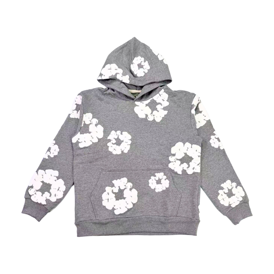 Denim Tears Wreath Graphic Hoodie Gray/White - supplier original
