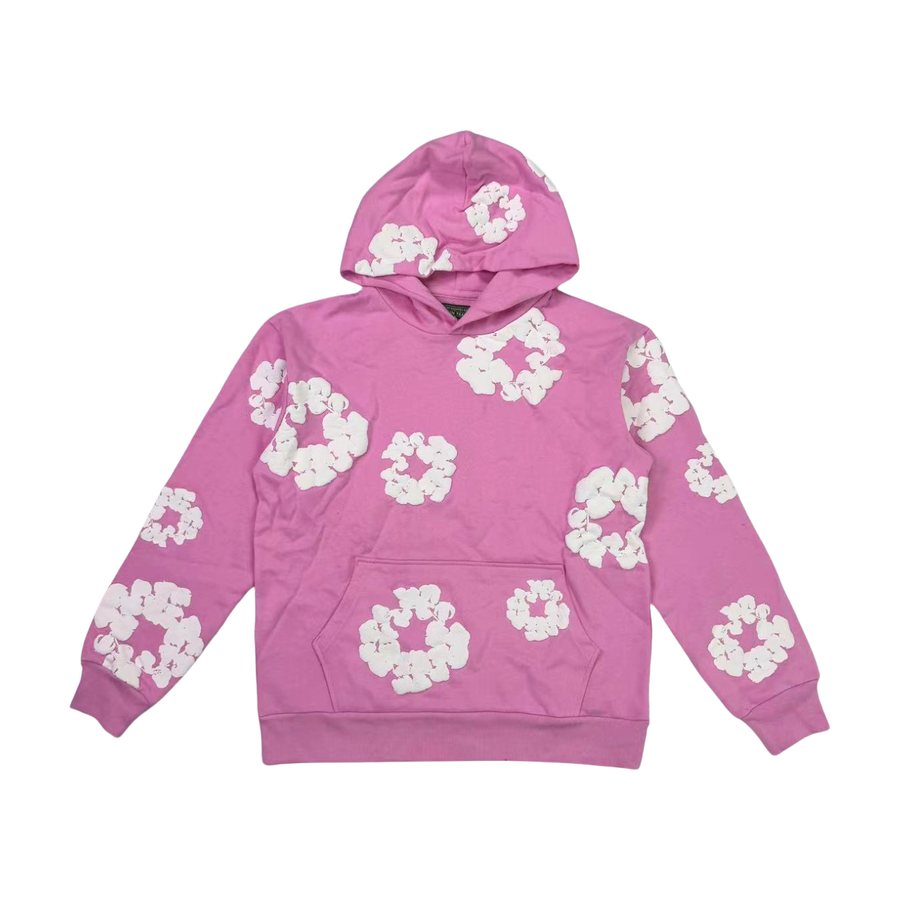 Denim Tears Wreath Graphic Hoodie Pink/White - supplier original