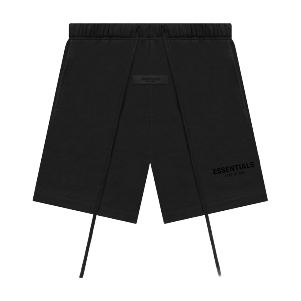 Fear of God Essentials Logo Drawstring Shorts Black - supplier original