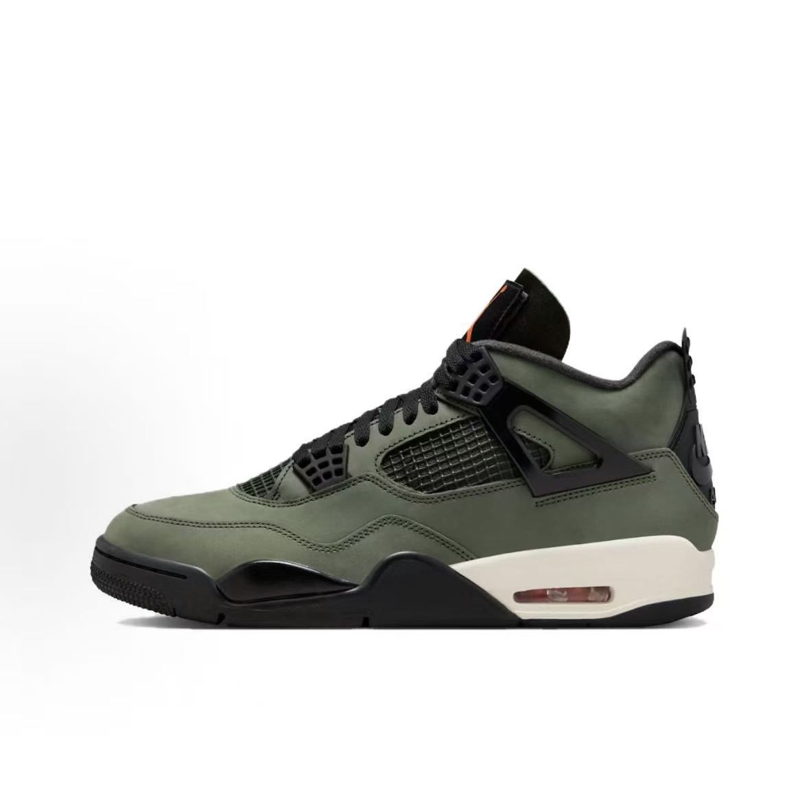 Jordan Air Jordan 4 Sneakers — Olive / Black — source catalog lateral side