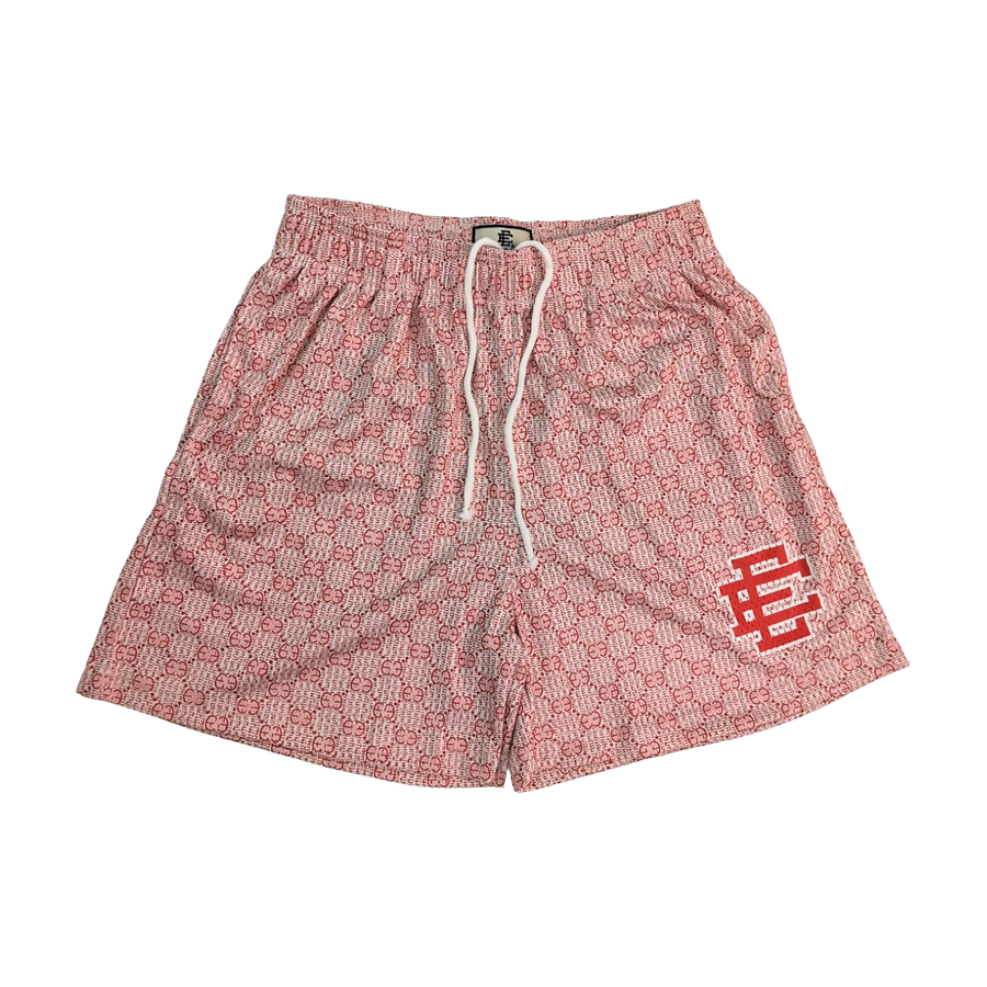 Eric Emanuel Monogram Graphic Shorts Pink/Red - supplier original