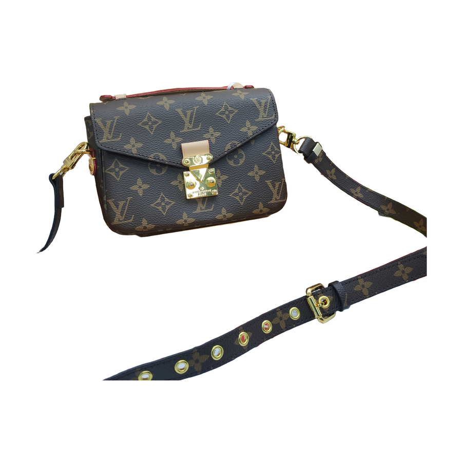 Monogram Top Handle Crossbody Bag in Brown / Tan, supplier source view, full product reference view