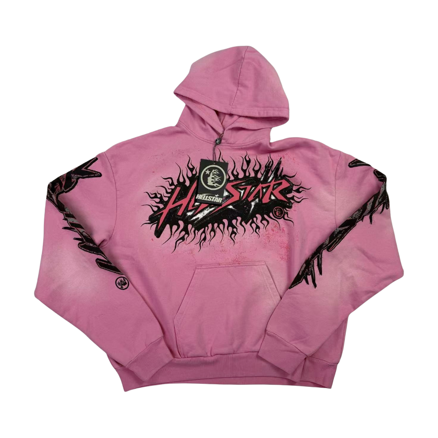 Hellstar Winged Logo Hoodie Pink/Black - supplier original