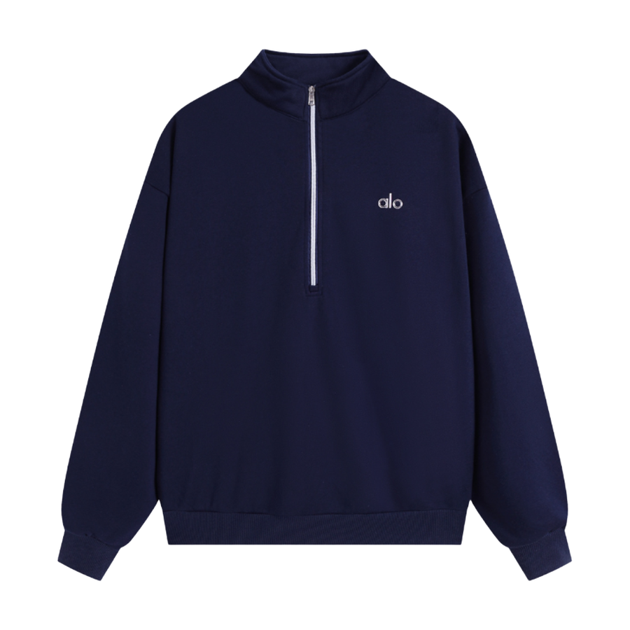 Alo Yoga Quarter Zip Pullover Navy - supplier original