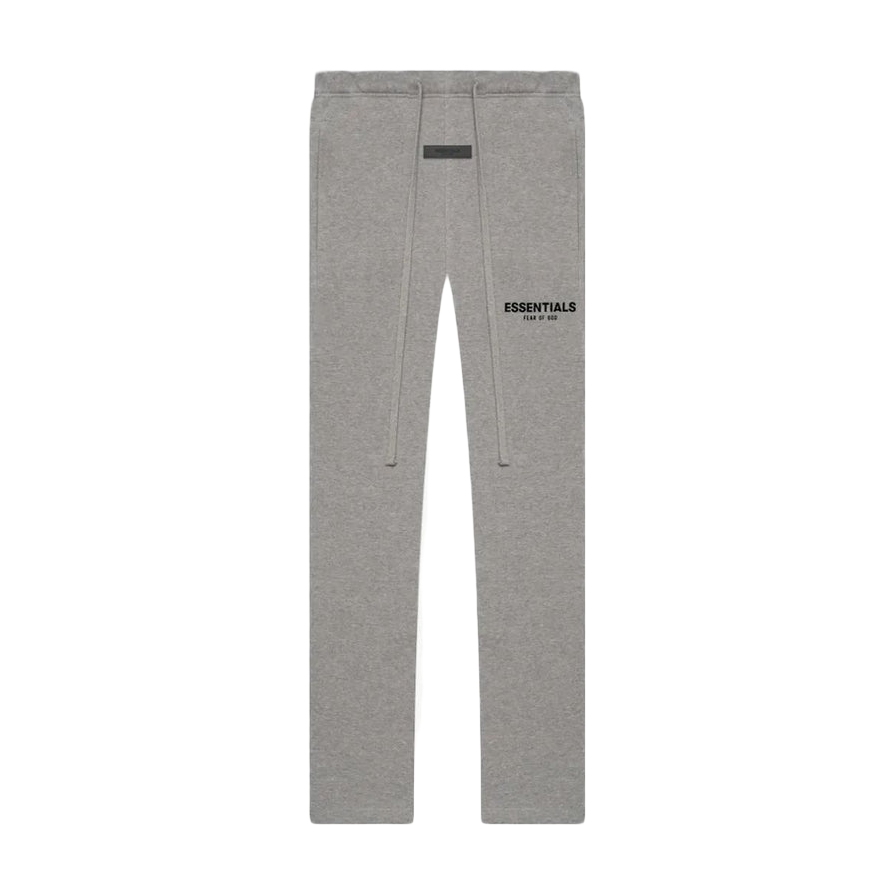Fear of God Essentials Relaxed Sweatpants Dark Oatmeal — flat front; styling items are not included