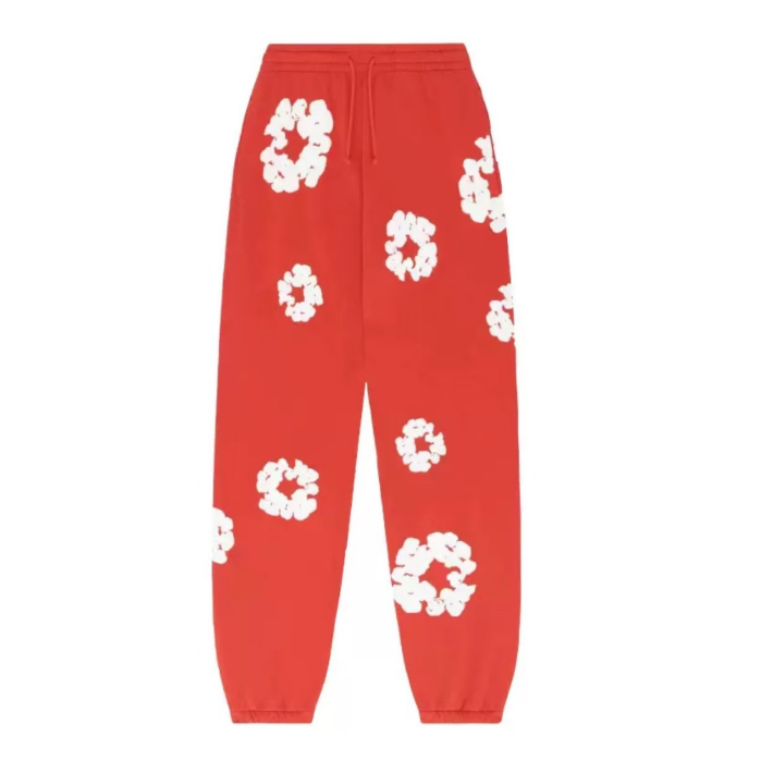 Denim Tears Wreath Graphic Sweatpants Red/White - supplier original