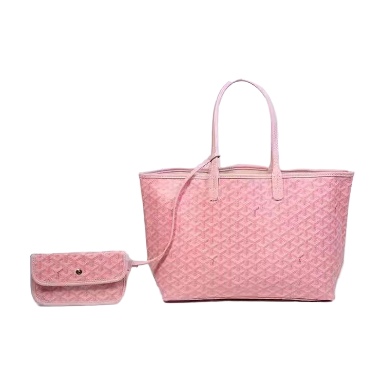 Chevron Print Shoulder Tote in Light Pink, supplier source view, full product reference view