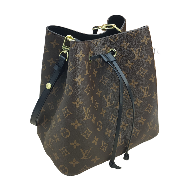 Monogram Drawstring Bucket Bag in Brown / Black with Black Interior, supplier source view