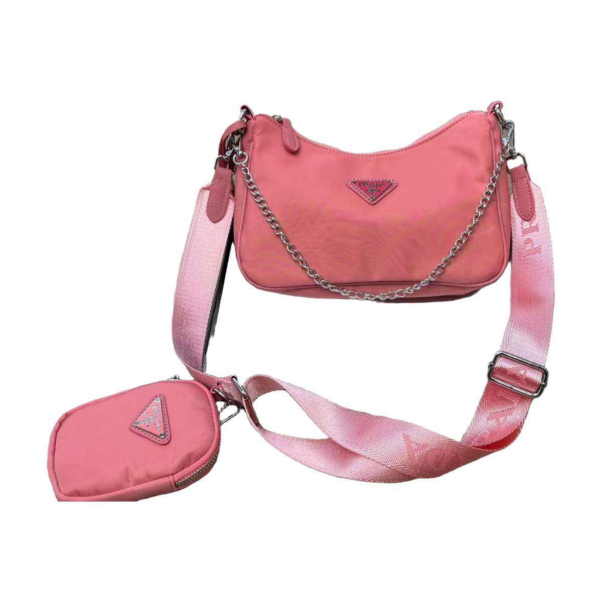 Chain Shoulder Bag in Bright Pink, supplier source view