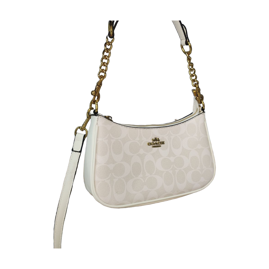 Signature Chain Shoulder Bag in Ivory / White, supplier source view, full product reference view