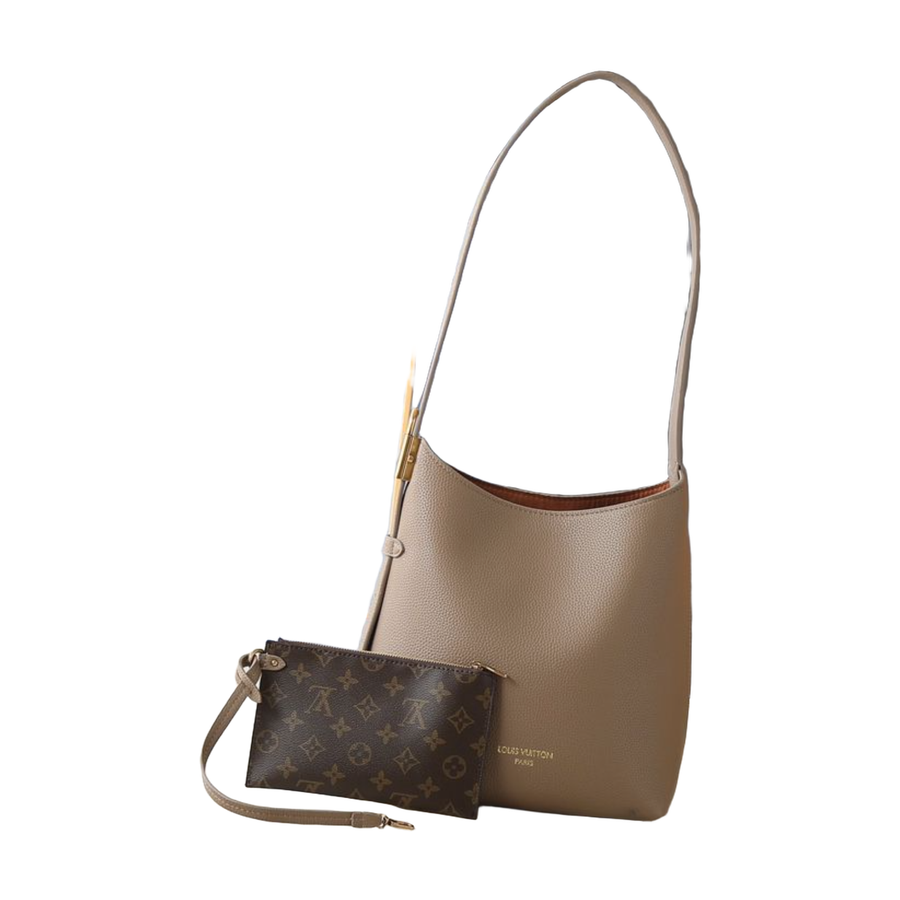 Louis Vuitton Minimalist Shoulder Tote Bag – Taupe, original supplier catalogue view