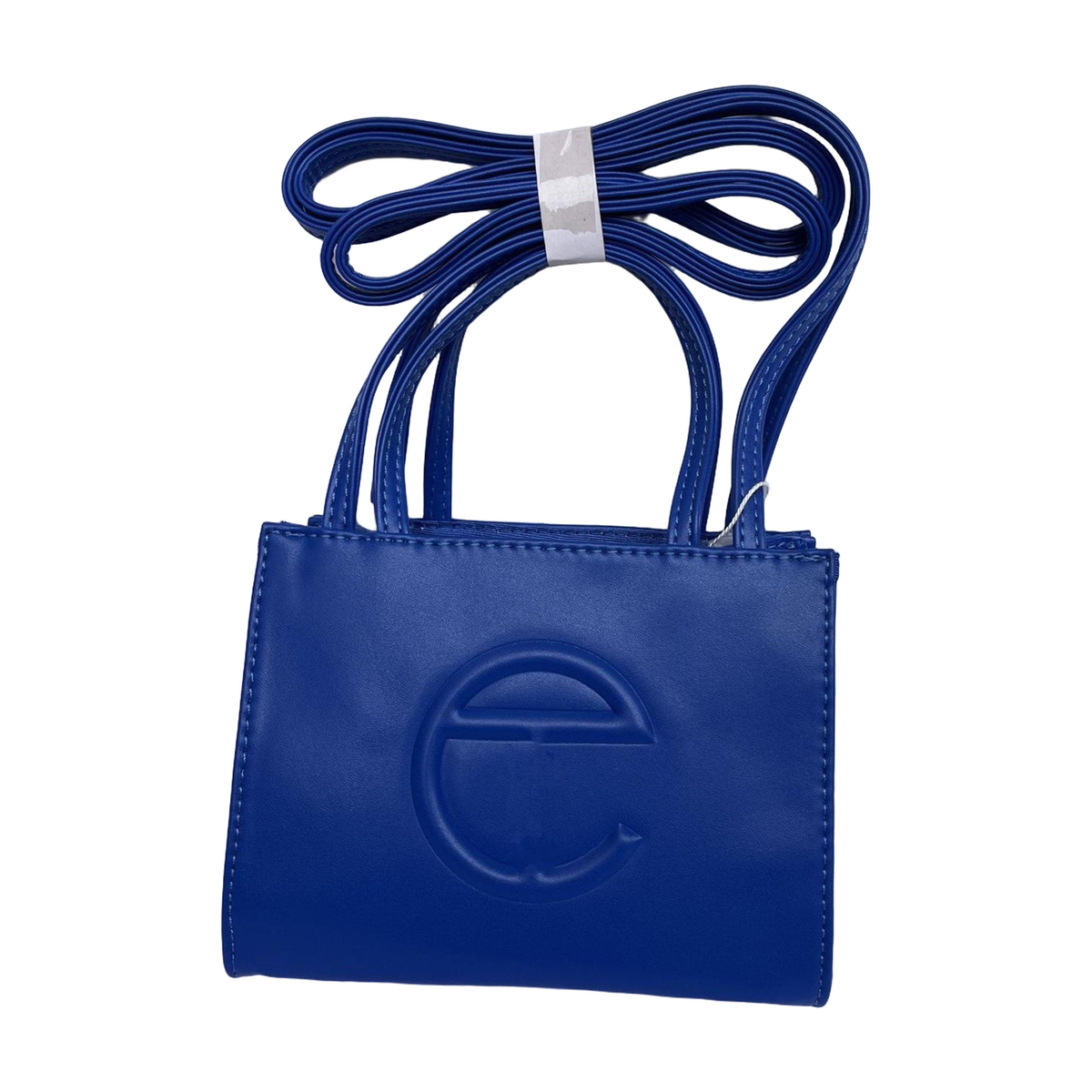 Embossed Logo Tote with Double Handles in Royal Blue, supplier source view, full product reference view