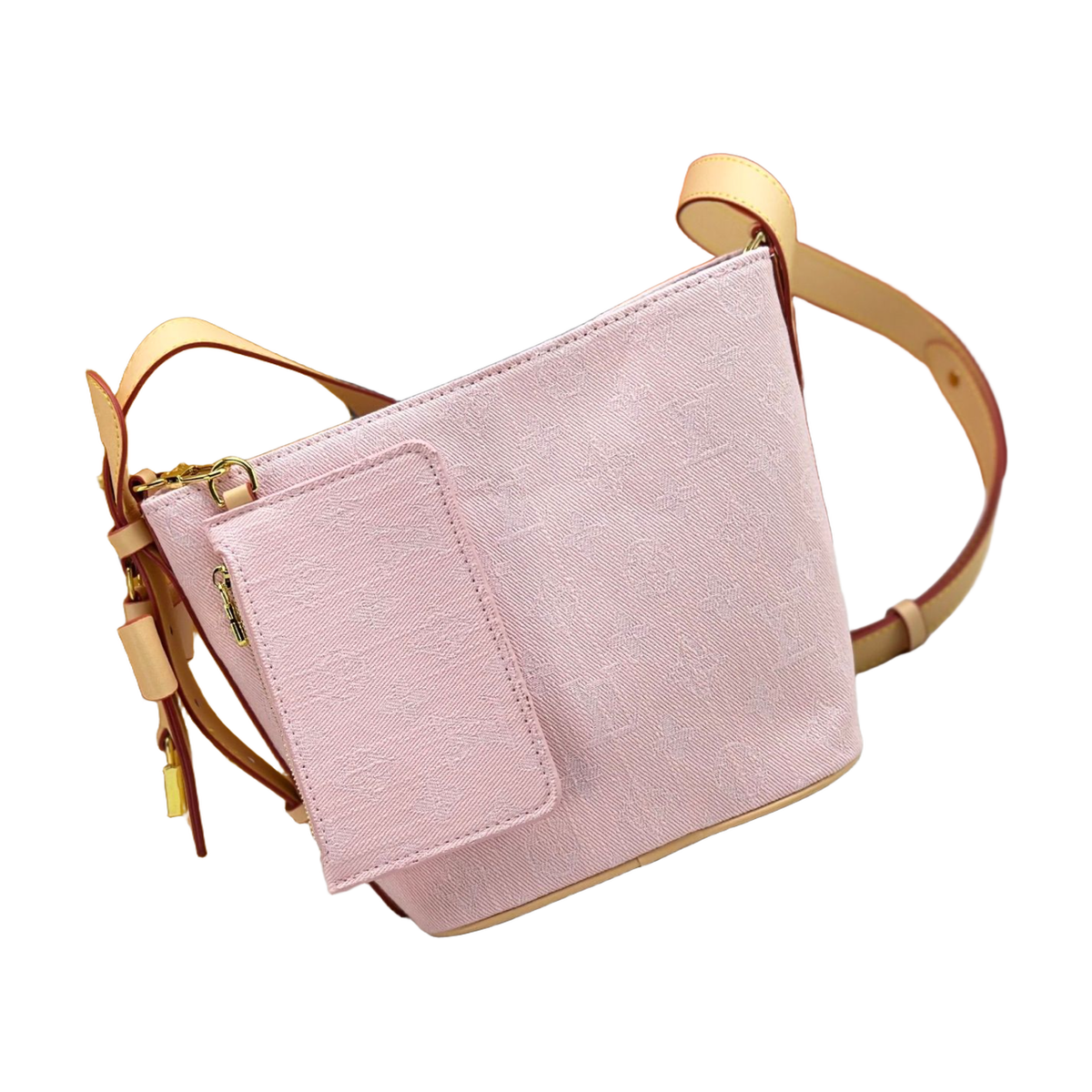 Louis Vuitton Zip Shoulder Bag with Front Pocket – Pink / Tan, original supplier catalogue view