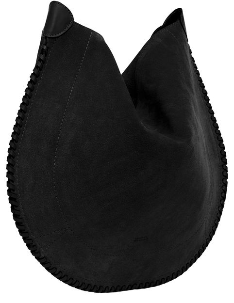 Isabel Marant Oskan Hobo Soft shoulder bag with braided edges in Black — view 2