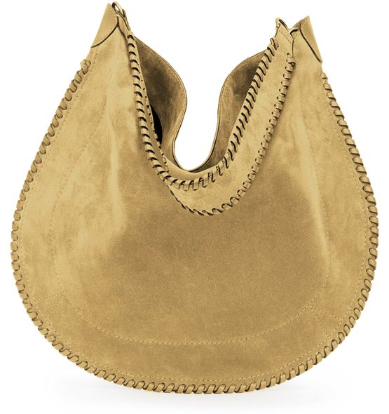 Isabel Marant Oskan Hobo Soft shoulder bag with braided edges in Sand — view 4
