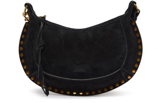 Isabel Marant Oskan Moon bag in suede in Black — view 1