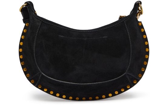 Isabel Marant Oskan Moon bag in suede in Black — view 3