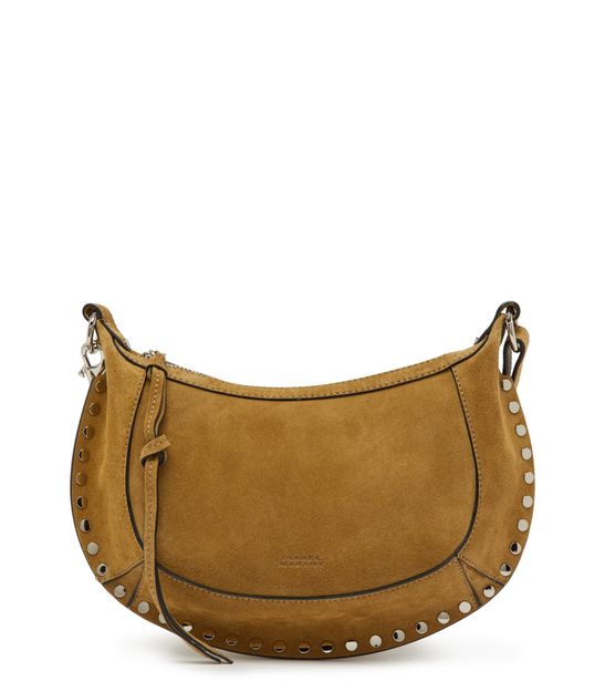 Isabel Marant Oskan Moon bag in suede in Taupe — view 1