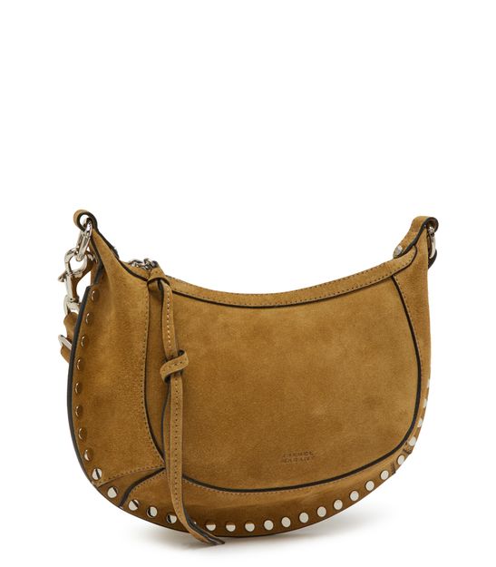 Isabel Marant Oskan Moon bag in suede in Taupe — view 2