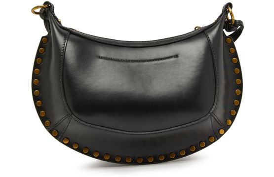 Isabel Marant Oskan Moon bag with jeweled handle in Black/Gold — view 3