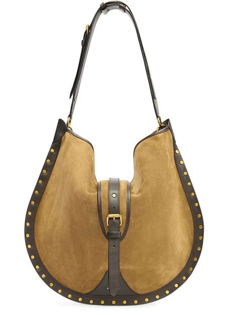 Isabel Marant Oskan Soft hobo bag in Taupe — view 1