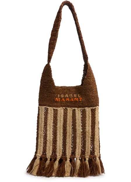 Isabel Marant Praia small shoulder bag in Natural Brown — view 1