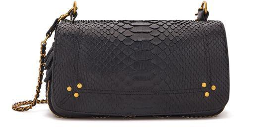 Jérôme Dreyfuss Bobi bag in Noir Python — view 1