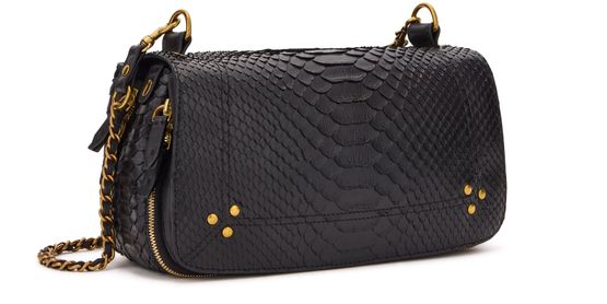 Jérôme Dreyfuss Bobi bag in Noir Python — view 2