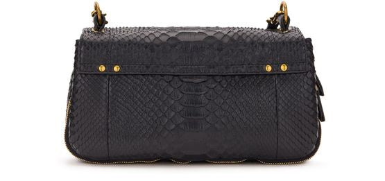 Jérôme Dreyfuss Bobi bag in Noir Python — view 3