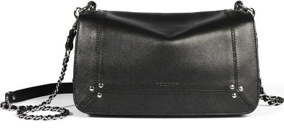 Jérôme Dreyfuss Bobi bag in Noir Silver Smooth Lambskin — view 1