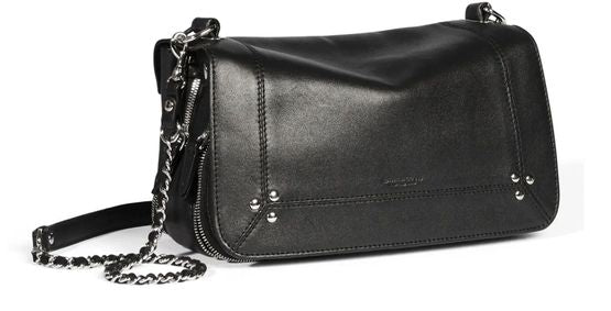Jérôme Dreyfuss Bobi bag in Noir Silver Smooth Lambskin — view 2