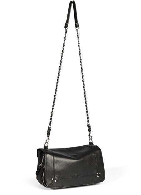 Jérôme Dreyfuss Bobi bag in Noir Silver Smooth Lambskin — view 3
